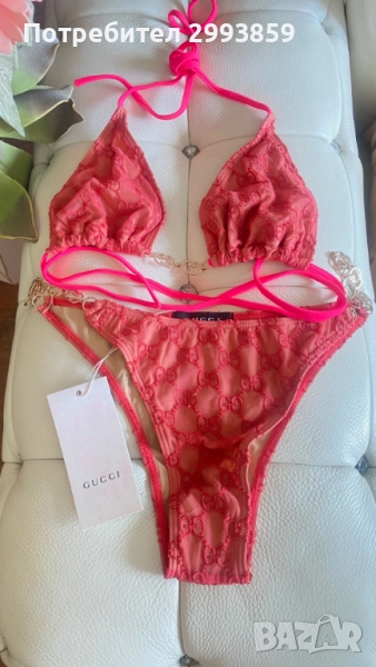 Бикини бански Гучи XS-M*Gucci technical gold chain, снимка 1