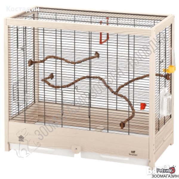 Клетка за Птици - 69см/34.5см/58см - Giulietta Black 5 - Ferplast, снимка 1