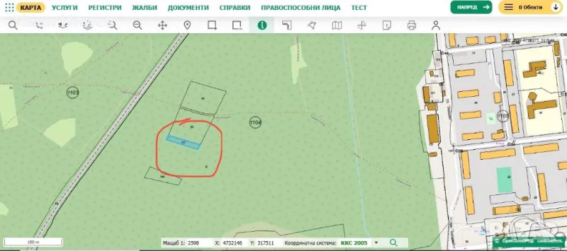 Продава парцел 500м2 Западен парк до Средна алея, снимка 1