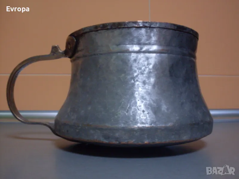 Старо медно- бакърено котле, канче., снимка 1