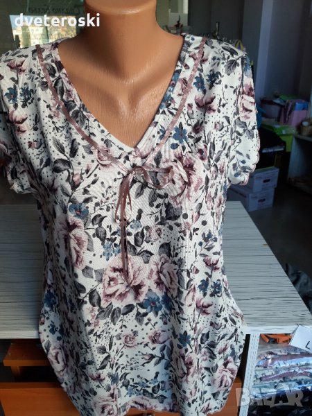 Дамска пижама с къс ръкав размер ХЛ, снимка 1