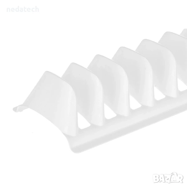 Кухненски пластмасов органайзер с 8 позиции, Бял, 29,5x13,5x6,5 см., снимка 1