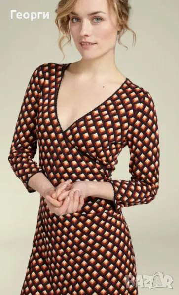 Елегантна всекидневна зелена рокля King Louie, допущам коментар по цената, снимка 1