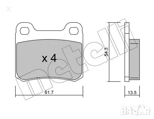 BENDIX 571344B НАКЛАДКИ ЗАДНИ MERCEDES-BENZ 190 (W201) 1982-1993 OE 001.420.01.20  OE 001.420.88.20 , снимка 1