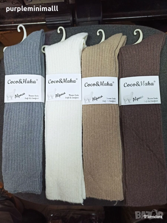 Дамски вълнени зимни чорапи 3/4, снимка 1