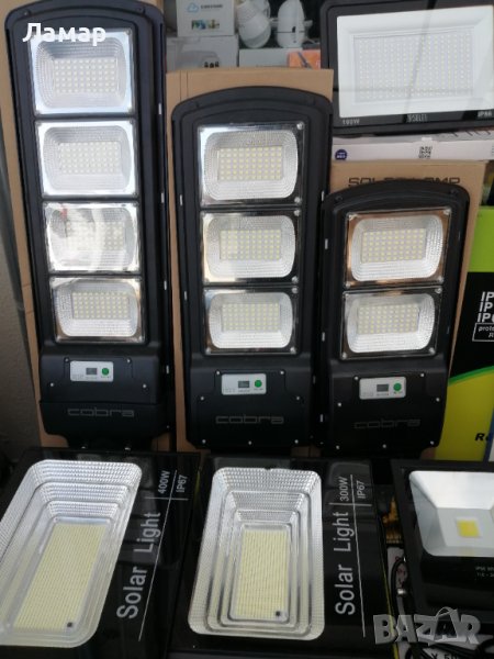 Соларна Led улична лампа, водоустойчива, 800W, снимка 1