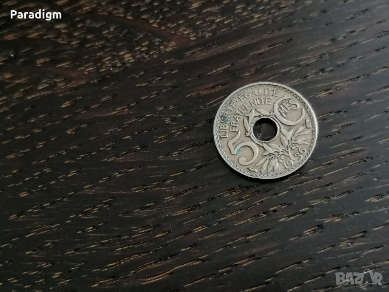 Mонета - Франция - 5 сантима | 1936г., снимка 1