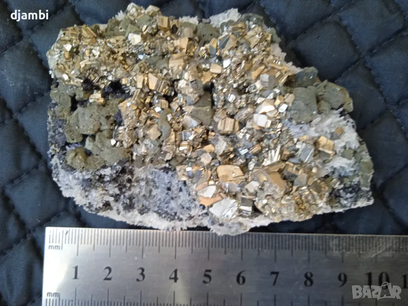 №234,Пирит,Халкопирит,Халкопирит,Кварц,, снимка 1