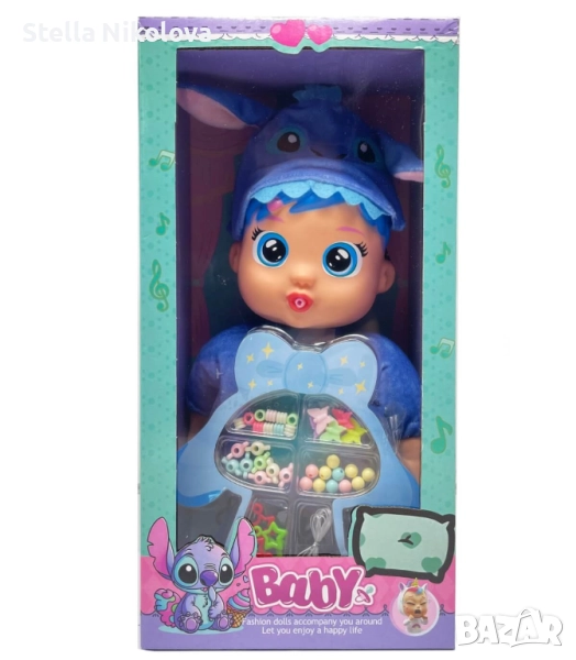 Кукла ходещо бебе Стич, звуци и маниста, снимка 1