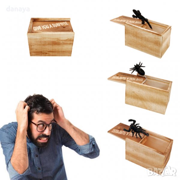 3137 Забавена кутия с насекомо за шеги и номера за Хелоуин, снимка 1