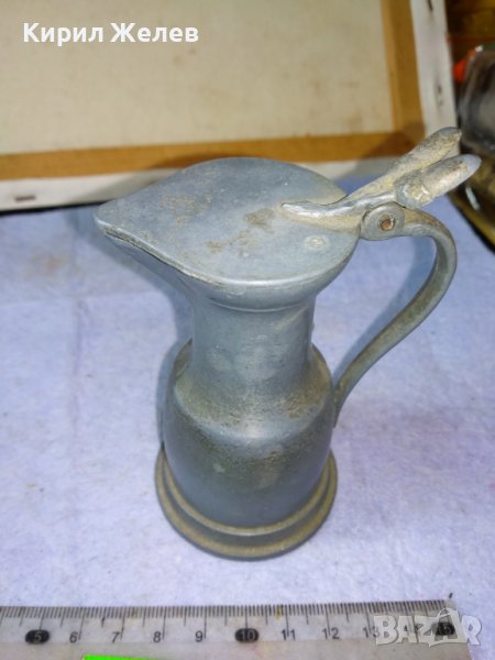 Стара МАРКОВА НЕМСКА КОЛЕКЦИОНЕРСКА ЦИНКОВА КАНИЧКА МАЙСТОРСКА ИЗРАБОТКА с ЕТИКЕТ и МАРКИРОВКА 42685, снимка 1