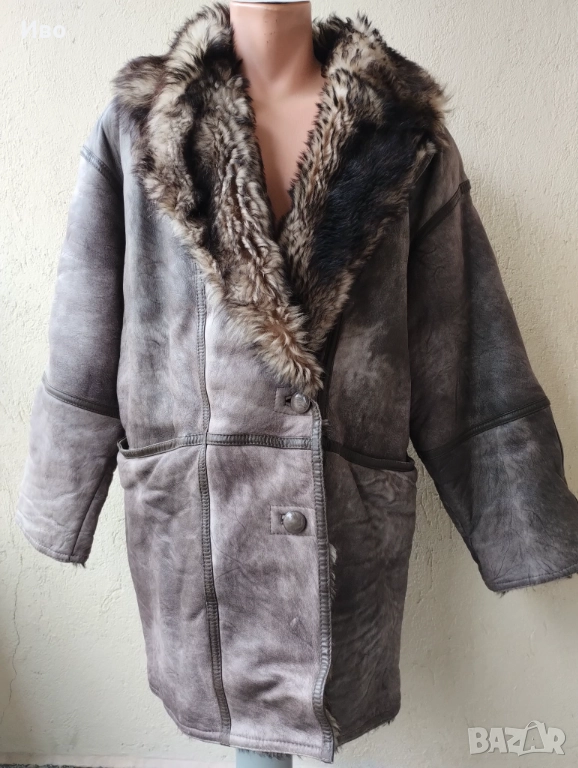 Дамско палто сребърен мармот Mabrun размер 42, снимка 1