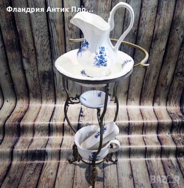 Английски комплект за баня "Staffordshire" (Син) , снимка 1