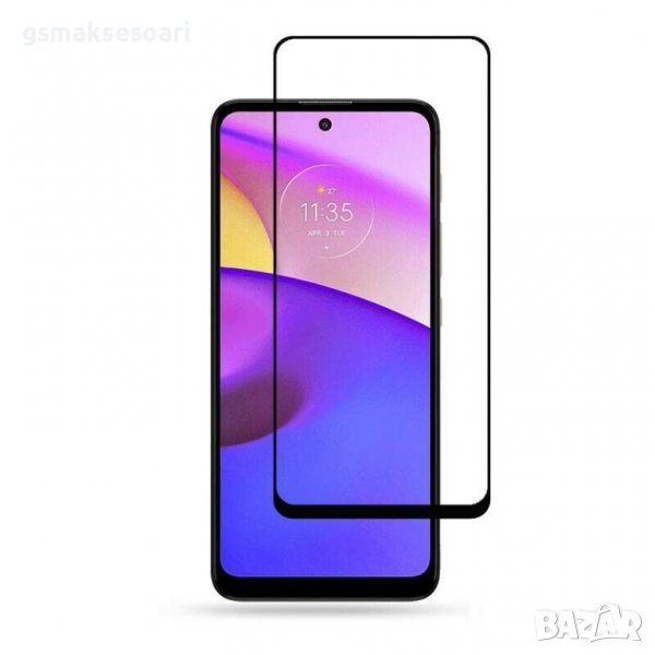 Motorola E40 - 3D Full Glue Удароустойчив Стъклен Протектор за Целия Екран, снимка 1