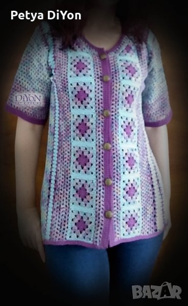 Ръчно плетена дамска лятна жилетка, снимка 1