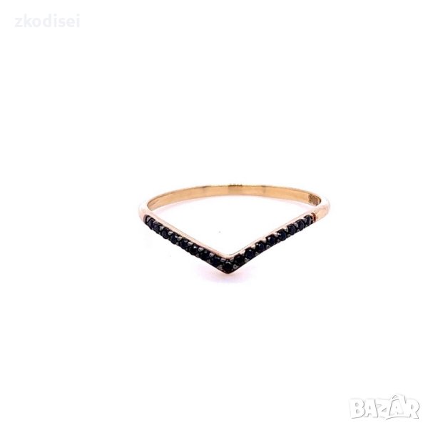 Златен дамски пръстен 0,95гр. размер:57 14кр. проба:585 модел:21900-2, снимка 1