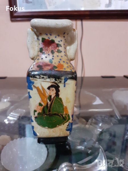 Сатцума Satsuma стара малка ваза порцелан миниатюрна, снимка 1