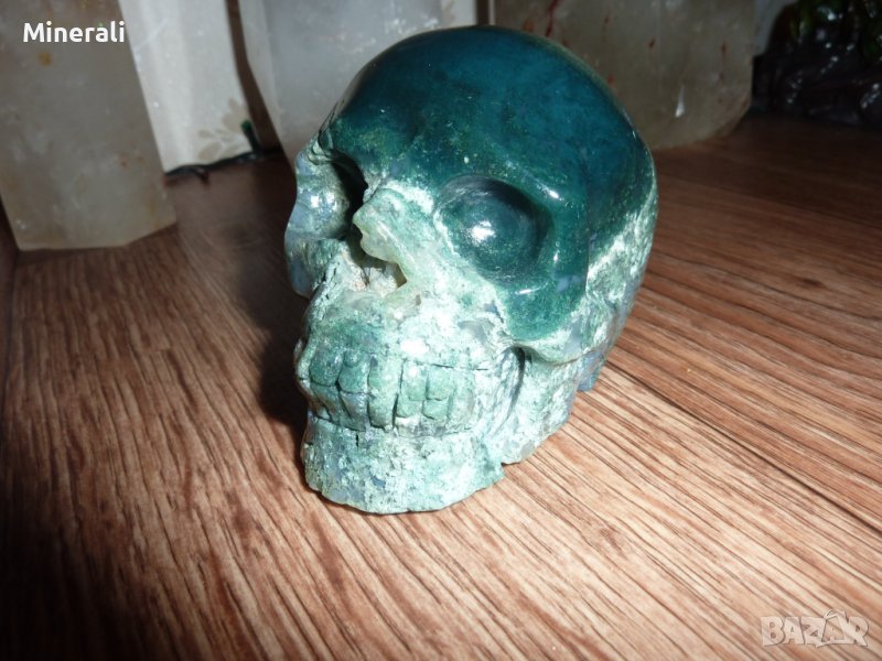 Интересен череп от мъхов ахат, снимка 1