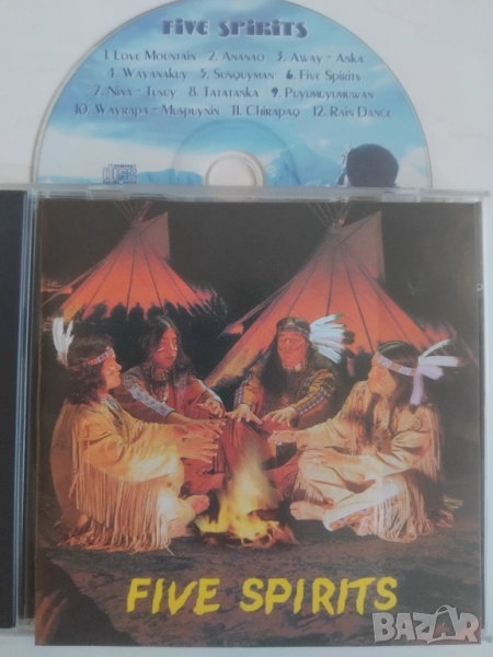 Five spirits - оригинален диск индианска музика Indian music, снимка 1