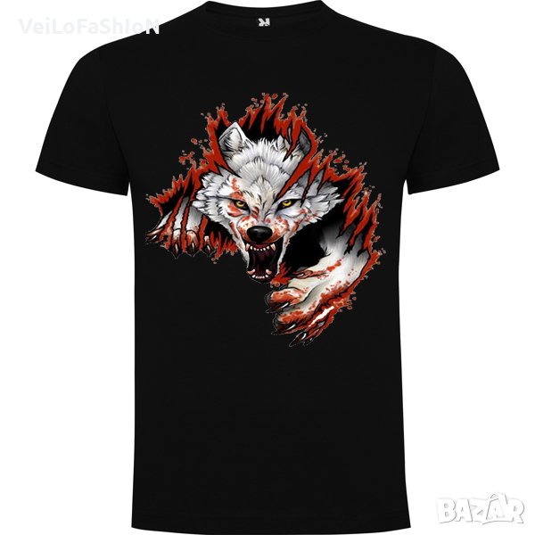 Нова мъжка тениска с Вълк - Wolf attack (Вълча Атака), снимка 1