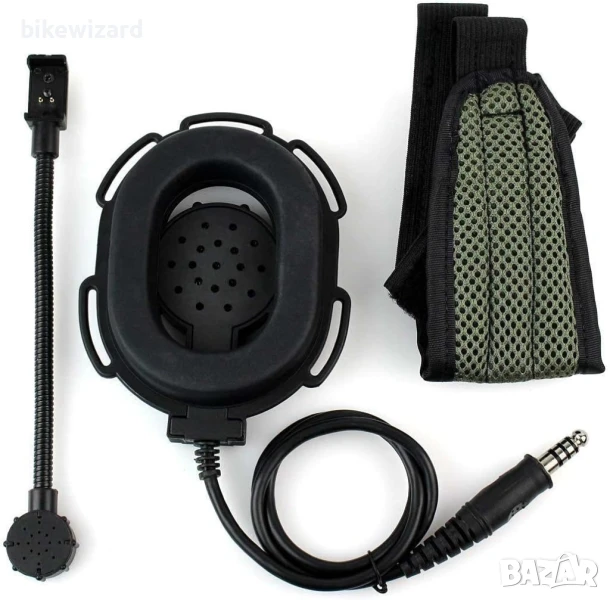 Регулируеми тактически слушалки Z Tactical CS с PTT за уоки-токи НОВО, снимка 1