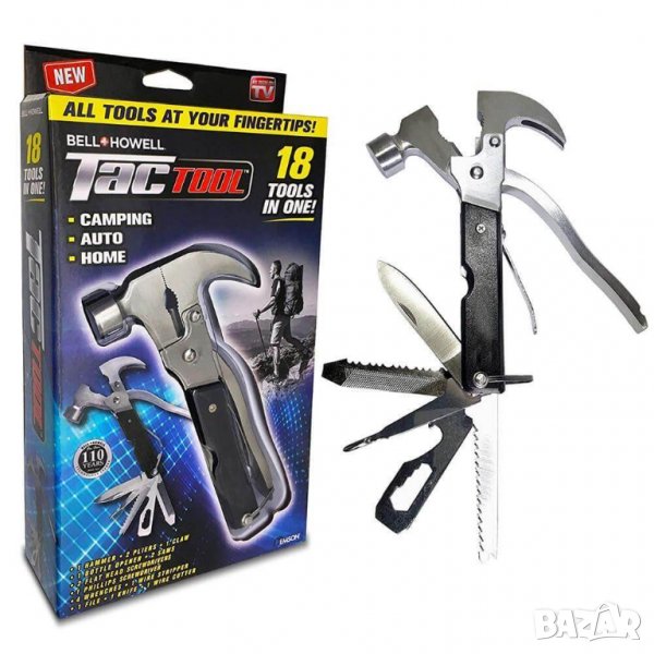 Мултифункционален инструмент чук-клещи 14 в 1, снимка 1