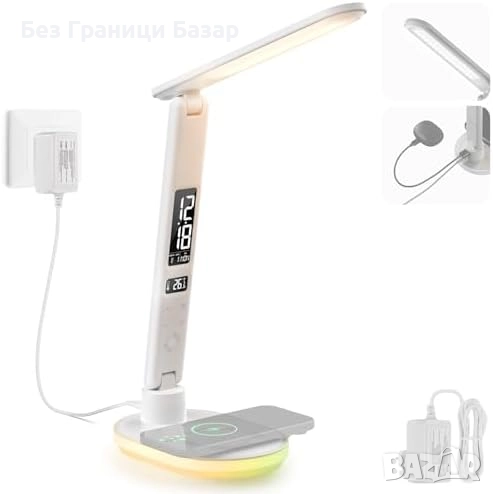 Нова LED настолна лампа с RGB, LCD дисплей и USB порт – NEEWER N20, снимка 1