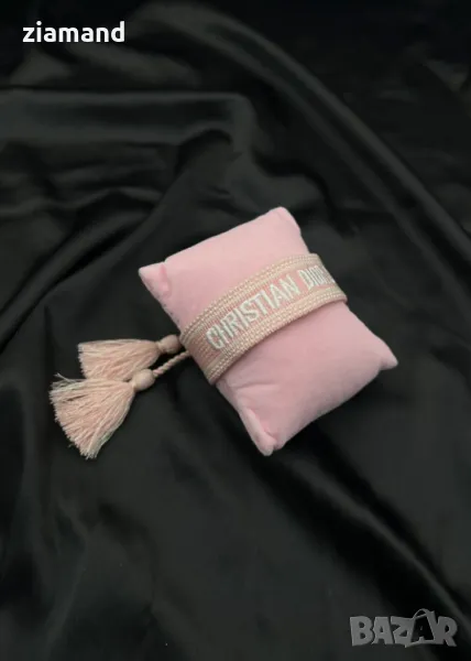 Луксозна тъкана гривна с пискюли, снимка 1