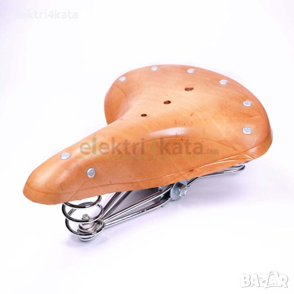 Класическа ретро седалка тип БРУКС – Естествен гьон, снимка 1