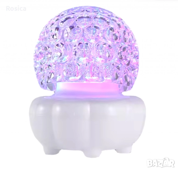 Коледна кристална въртяща се топка LED светлина, снимка 1