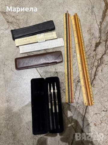 Много стари чертожни инструменти,цена 13 лв