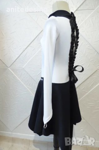 Рокля за спортни танци комбинация между черно и бяло, снимка 5 - Детски рокли и поли - 49063493