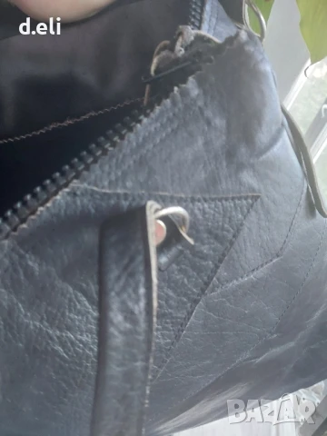 Голяма чанта от Кожа. Ръчна изработка, снимка 2 - Чанти - 50498353