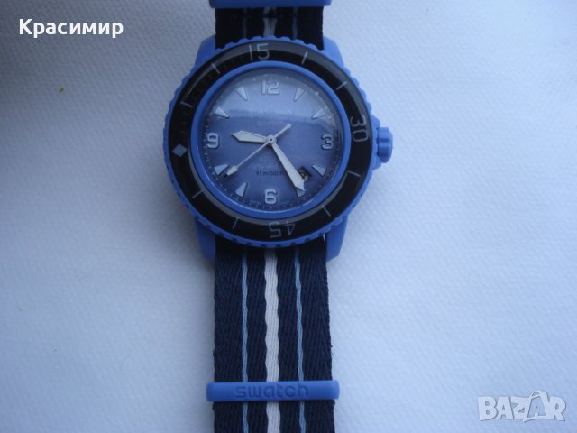 Мъжки автоматичен кварцов часовник BLANCPAIN Х SWATCH, снимка 4 - Мъжки - 43426209