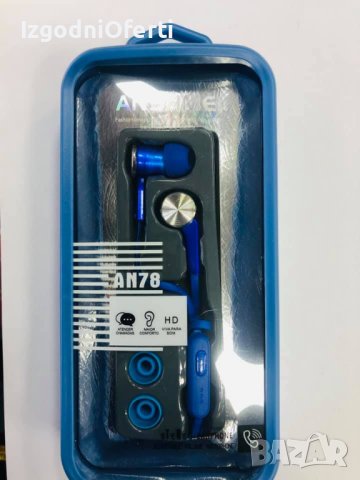 Висококачествени СТЕРЕО слушалки с микрофон ANSHMEI тип тапи за уши