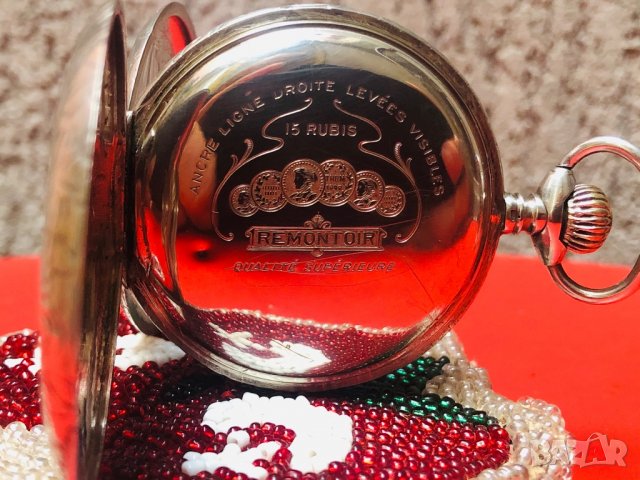 Джобен часовник Османски сребърен джобен часовник от края на 19-ти в., снимка 6 - Джобни - 27215490