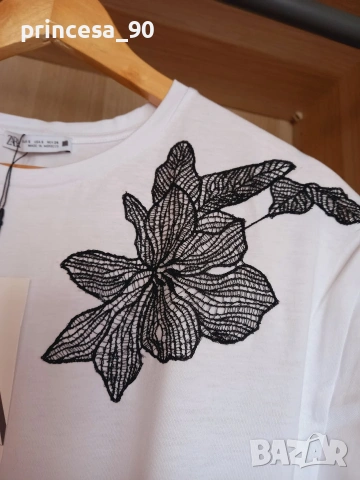 Тениска Zara , снимка 2 - Тениски - 53582639