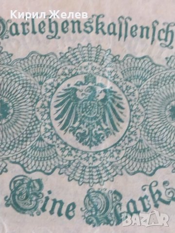 Райх банкнота 1 марка 1914г. Германия уникат за колекционери 28205, снимка 7 - Нумизматика и бонистика - 37144084