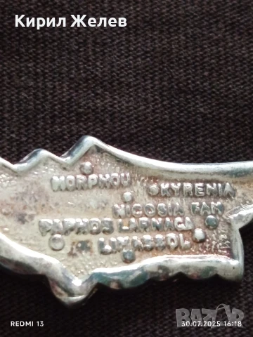 ПОСРЕБРЕНИ ПРИБОРИ ЛЪЖИЧКИ 6 броя СУВЕНИР от КИПЪР ЛАРНАКА за КОЛЕКЦИЯ 35345, снимка 3 - Други ценни предмети - 51193585