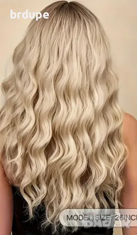 Руса перука на вълни, неразличима от естествена, снимка 4 - Рокли - 50029284