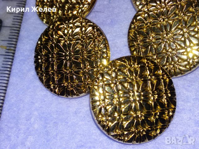 ЛОТ ШЕСТ ФЛОРАЛНО ВИНТИДЖ СТИЛНО ОРНАМЕНТИРАНИ ПОЗЛАТЕНИ МЕТАЛНИ КОПЧЕТА 24830, снимка 2 - Колекции - 43551685