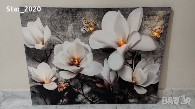 Светеща картина с LED осветление - водна лилия , снимка 2 - Картини - 39976361