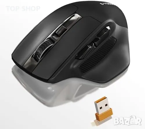 Нова Ергономична Безжична Мишка 5-степен DPI - Идеална за Гейминг, снимка 4 - Клавиатури и мишки - 49509513