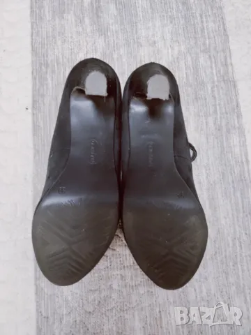 Дамски черни велурени обувки Graceland, снимка 5 - Дамски обувки на ток - 48051618