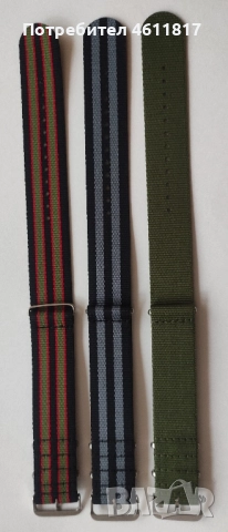 Текстилна каишка НАТО 24мм, снимка 3 - Каишки за часовници - 52320013