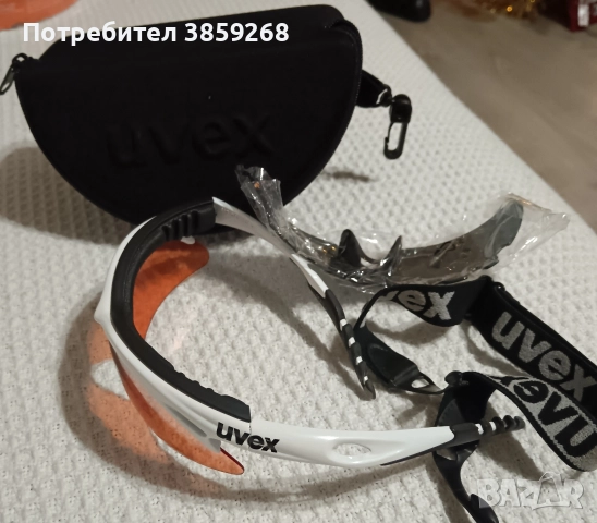 UVEX спортен комплект – очила с предпазни сменяеми рамки + калъф (чисто нови), снимка 3 - Зимни спортове - 52665225