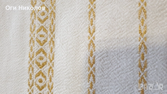 Кърпа,месал от фин кенар и везани орнаменти от сърма, снимка 5 - Антикварни и старинни предмети - 51993660