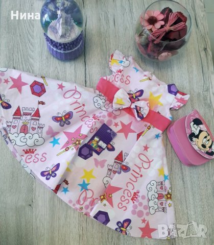 Рокля в розово за принцеси, снимка 5 - Бебешки рокли - 25257024