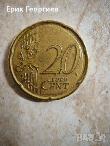 20 евроцента Белгия 2008 с дефект, снимка 2 - Нумизматика и бонистика - 53204063