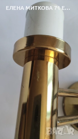 Аплик двойка за стена или таван от месинг, снимка 5 - Лампи за стена - 53169749